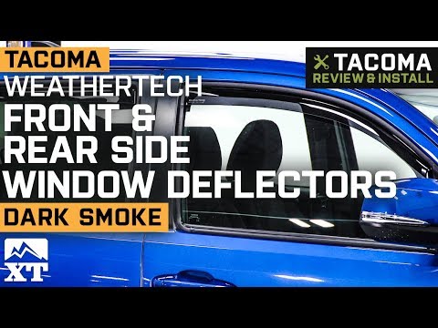 Tacoma Weathertech Front & Rear Side Window Deflectors (2016-2019 Double Cab) Review & Install