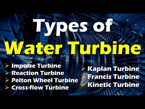 Different Types of Water Turbines (Impulse, Reaction, Pelton, Cross-flow, Kaplan & Francis Turbine)