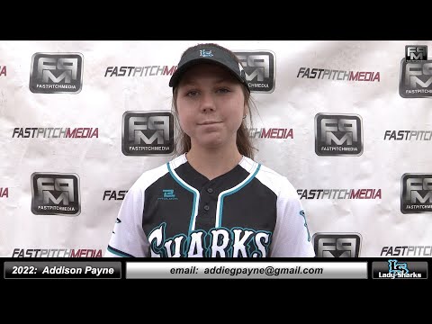 2022 Addison "Addie" Payne 3.8 GPA Athletic Outfielder Softball Skills Video - San Jose Lady Sharks