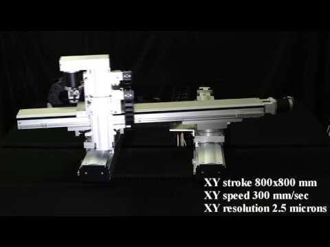 XYZ-R gantry with large rotation capability   -   www.intellidrives.com