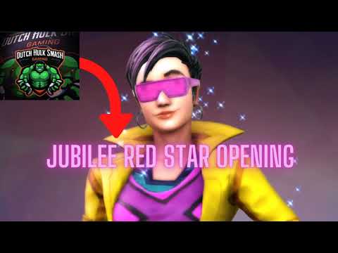 Red Star opening for Jubilee. Did I have totally awesome luck on the Red Stars? -Marvel Strike Force