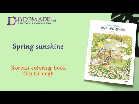 Spring sunshine Korean coloring book flip through