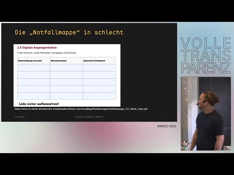 MRMCD2025 Digitaler Nachlass - was passiert, wenn Nerds versterben?