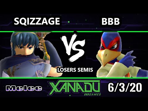 S@X 356 Online Losers Semis - BBB (Falco) Vs. squizzage (Marth) Smash Melee - SSBM