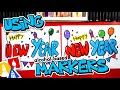 How To Draw Happy New Year Using Alcohol Based Markers