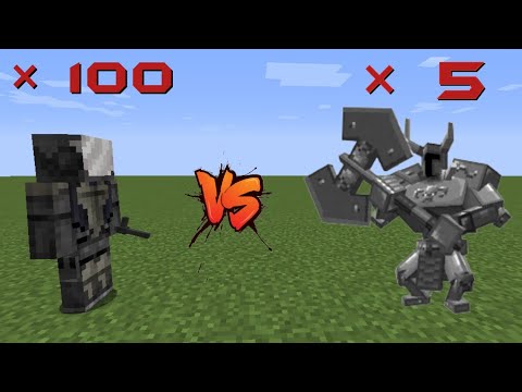 100  SCP - 912 ( Autonomous  SWAT  Armor )  VS.  5  FERROUS  WROUGHTNAUT  in  MINECRAFT  #minecraft