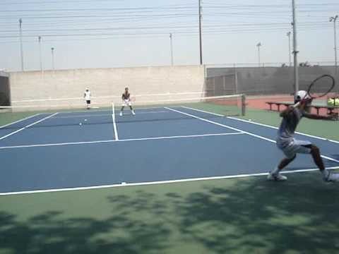Francis Casey Alcantara at the Cerritos Tennis Center's High Performance Clinics