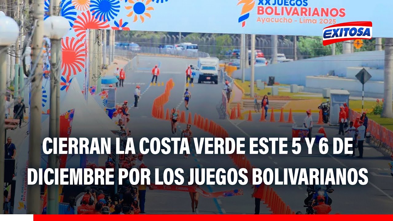 🔴🔵 Miraflores: Cierran la Costa Verde este 5 y 6 de diciembre por los Juegos Bolivarianos