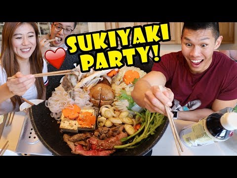 Sukiyaki Japanese One Pot Tabletop Cooking w/ Friends || Life After College: Ep. 590