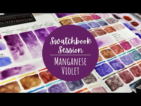 Swatchbook Session 18 | Manganese Violet | Swatching and Color Mixing