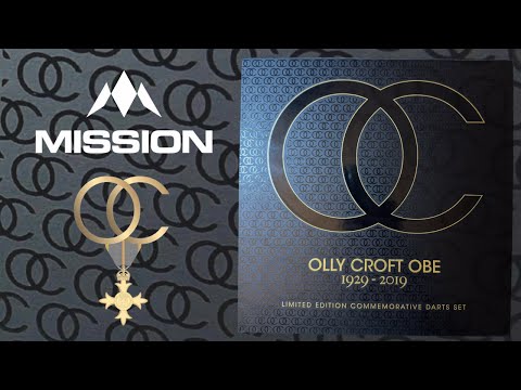 OLLY CROFT OBE COMMEMORATIVE DARTS SET FROM MISSION DARTS
