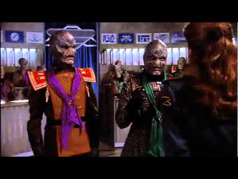 "Green. Purple." - Susan Ivanova and Drazi