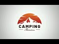 Camping Logo Design In The Mountains