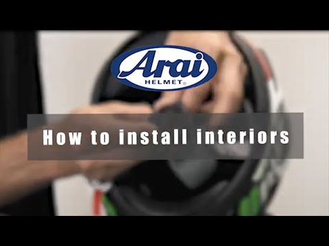 How to install the interior of an Arai helmet