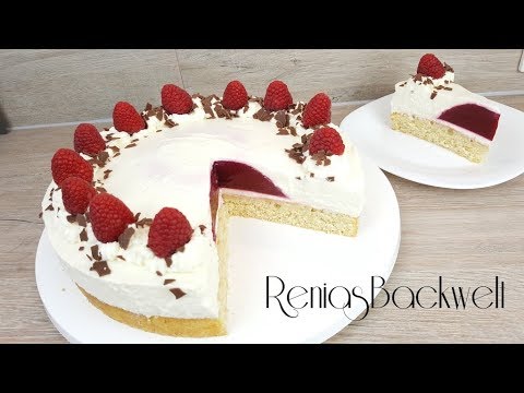 Quark cream cake with raspberries - Simple & Delicious