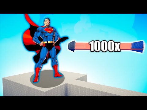 SUPERMAN GIANT vs 1000x OVERPOWERED UNITS - TABS | Totally Accurate Battle Simulator 2024