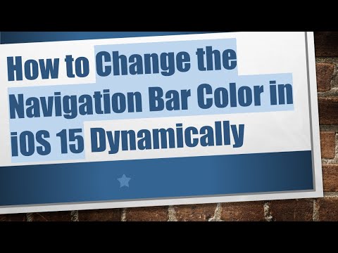 How to Change the Navigation Bar Color in iOS 15 Dynamically