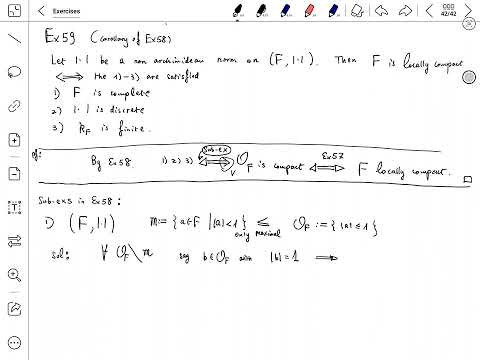 EX59. (corollary of Ex58) a characterization of locally compact nonarchimedean normed field.