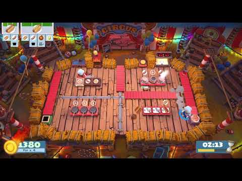 Overcooked 2 - Carnival of Chaos 2-4 - 2 players - Score: 3096