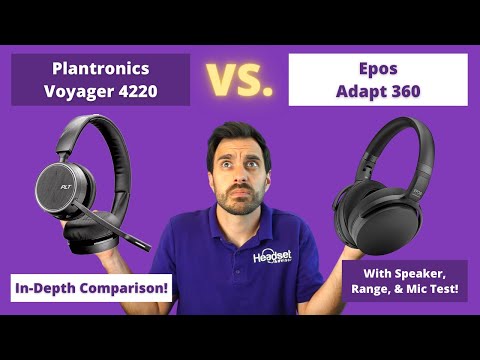 Plantronics Voyager 4220 Vs. Epos Adapt 360 In-Depth Comparison! With Speaker, Range, & Mic Test!