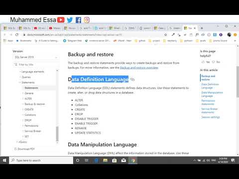 شرح 7 Microsoft SQL Server DDL is Data Definition Language DML is Data ...