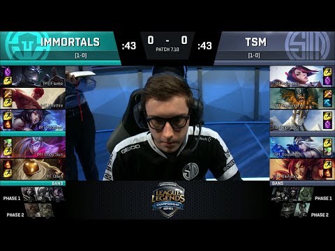 IMT vs TSM, Game 1 - NA LCS 2017 Summer - Immortals vs Team SoloMid