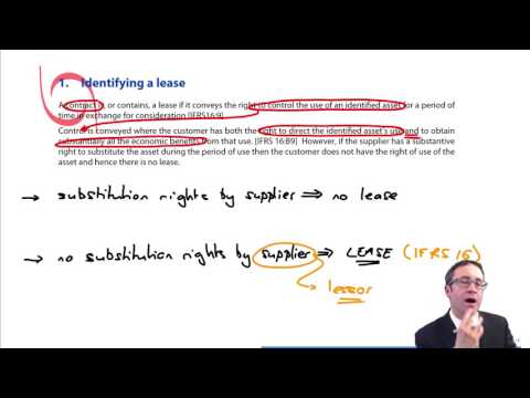 ACCA P2 Identifying a lease