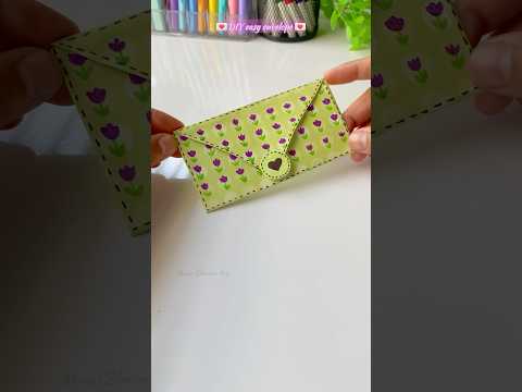 Easy envelope tutorial 💌🌷💜 #paperenvelop #papercraft #easycraft #tutorial #aestheticdiy #trending