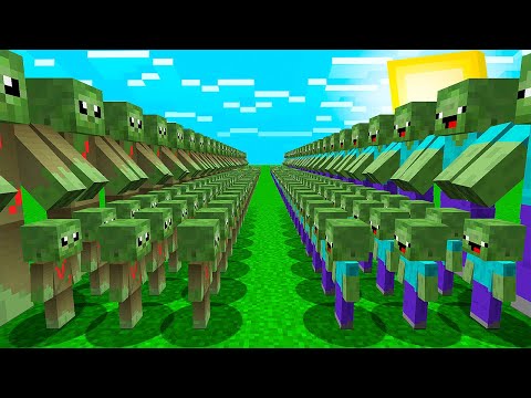 FAKİR ZOMBİ ORDUSU VS BEBEK ZOMBİ ORDUSU! 😱 - Minecraft