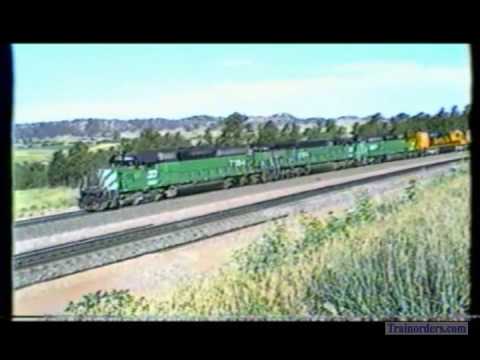 Classic Railroad Series 404 - BN 7184 East on Crawford Hill August 9, 1990