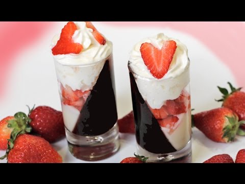Gelatina en diagonal para mini postres