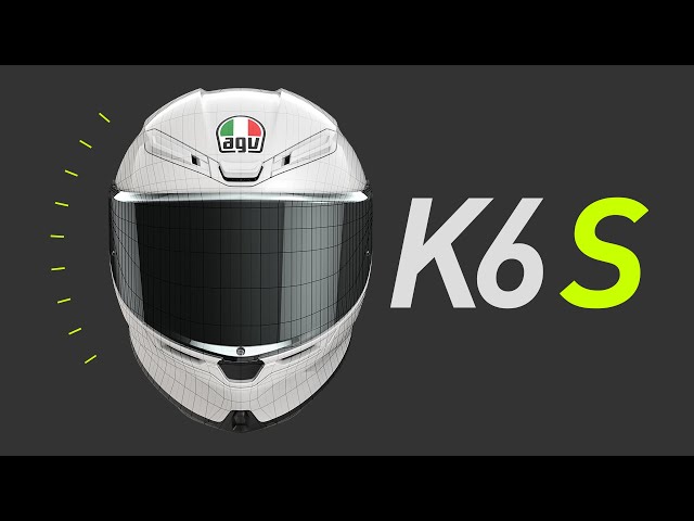 AGV Adult K6 S Carbon Fiber Solid Helmet Full Face | XS L XL 2XL | White Black Gray 18