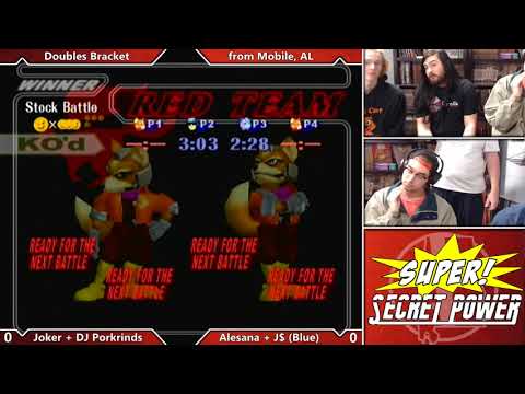 Super Secret Power: Melee Doubles - Joker + DJ Porkrinds (Red) vs. Alesana + Buda (Blue)