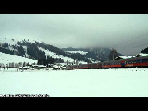 Treni OBB sotto la neve