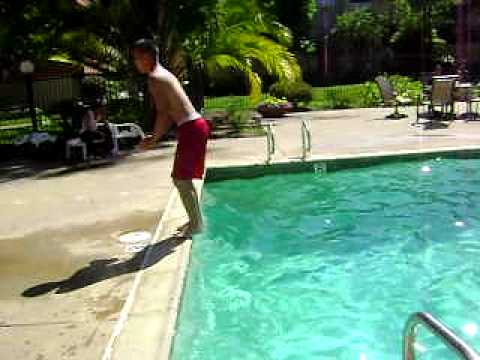 Sam doing a backflip