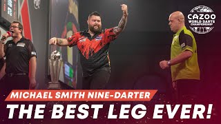 THE GREATEST LEG OF ALL TIME 🤯 MICHAEL SMITH HITS A NINE-DARTER IN A WORLD CHAMPIONSHIP FINAL