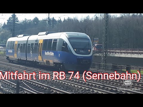 Mitfahrt im RB 74 der Sennebahn von Bielefeld Brackwede nach Bielefeld HBF
