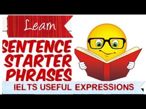 Useful Speaking Sentence Starters| Learn English Sentence starter phrases| IELTS Sentence Openers