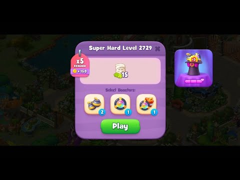 Gardenscapes SUPER HARD LEVEL 2729