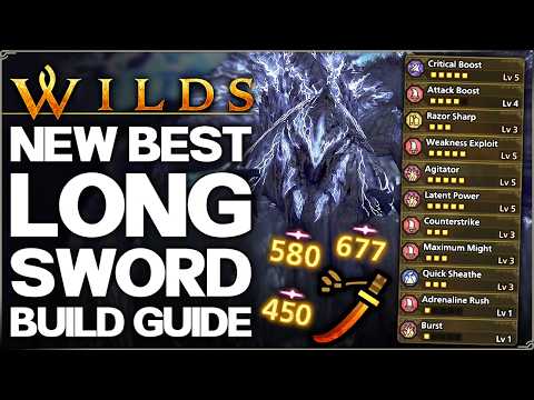 Monster Hunter Wilds - New Best OP Long Sword Build - Highest Damage Possible - Arch Arkveld Guide!