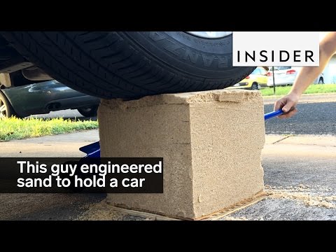 This guy engineered sand to hold the weight of a car