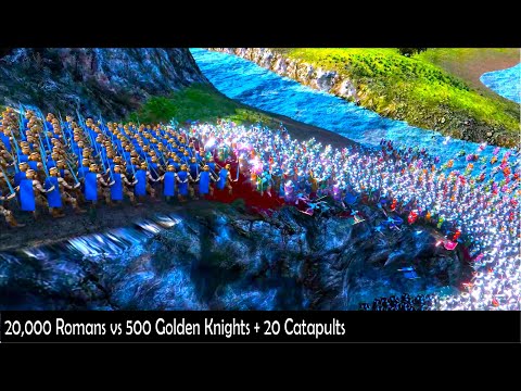 Epic battle Romans vs Golden Knights | Ultimate Epic Battle Simulator | UEBS