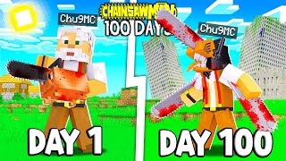 Tóm Tắt 100 Ngày Minecraft CHAINSAW MAN Sinh Tồn Siêu Khó Cùng Thằng Bạn Thân !!