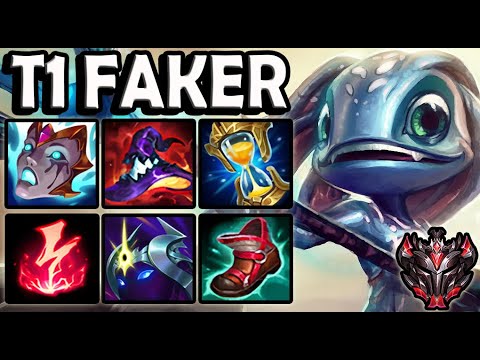 T1 Faker FIZZ MID vs QIYANA - Patch 11.2 Ranked Korea ✅