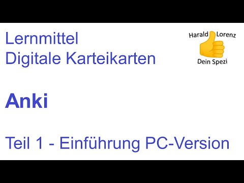 Anki-Tutorial (deutsch) Teil 1 - Einführung PC Version