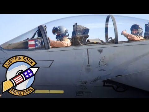 Rocketeers in Syria. F-15E Strike Eagle fighters of the US Air Force in the Middle East.
