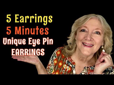 Make 5 Beaded Dangle Drop Eye Pin EARRINGS 5 Minute ❤️ Beginner Jewelry Making Tutorial ❤️
