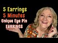 DIY Make 5 Beaded Dangle Drop Eye Pin EARRINGS 5 Minute ️ Beginner Jewelry Making Tutorial