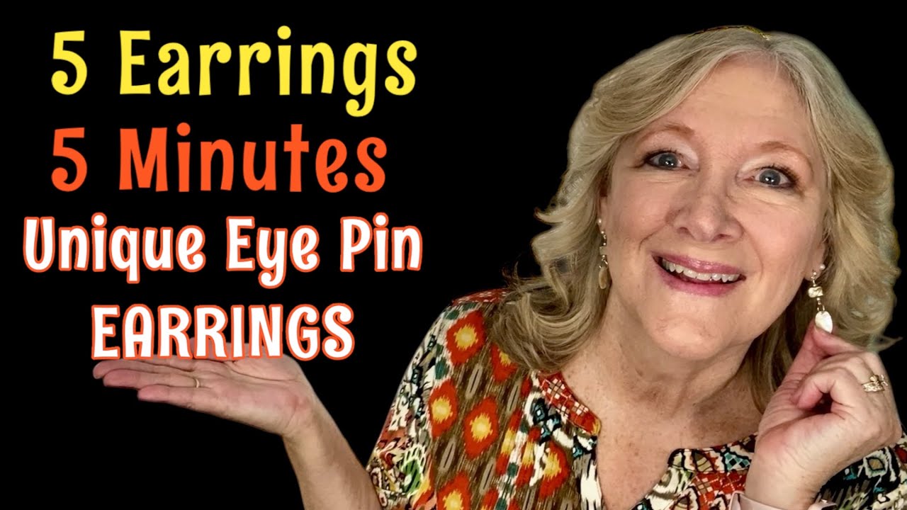 DIY Make 5 Beaded Dangle Drop Eye Pin EARRINGS 5 Minute ❤️ Beginner Jewelry Making Tutorial