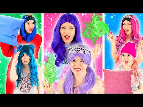 MAL’s DAUGHTER SLEEPOVER PARTY | DESCENDANT’s DAUGHTERS | MAL and EVIE, AUDREY, BELLA | BFF Besties